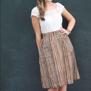 Passion Lilie Knee Length Striped Skirt